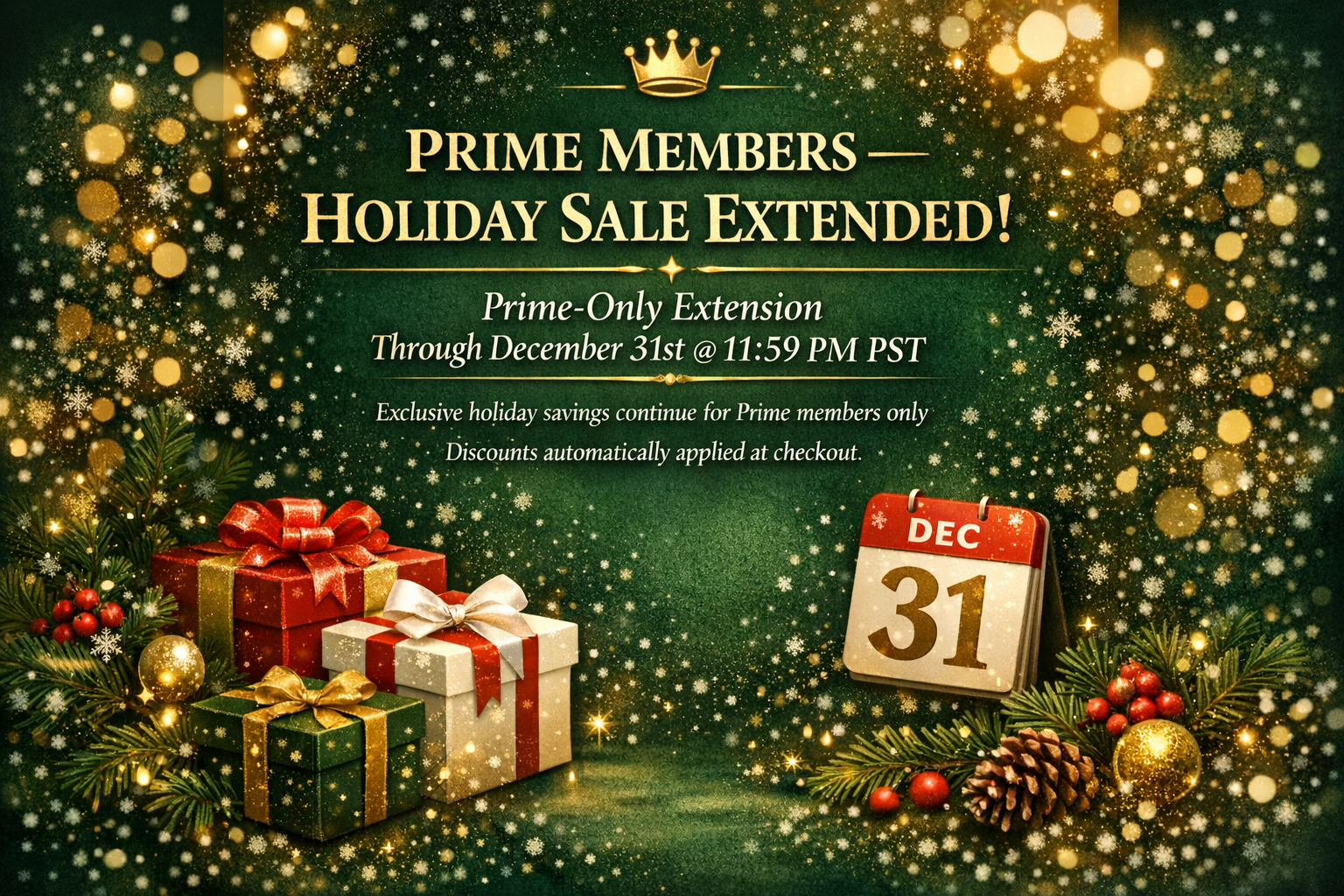 Holiday Sale Extension - PRIME ONLY
